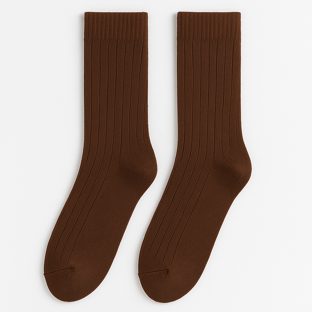 Essential Ribbed Crew Socks