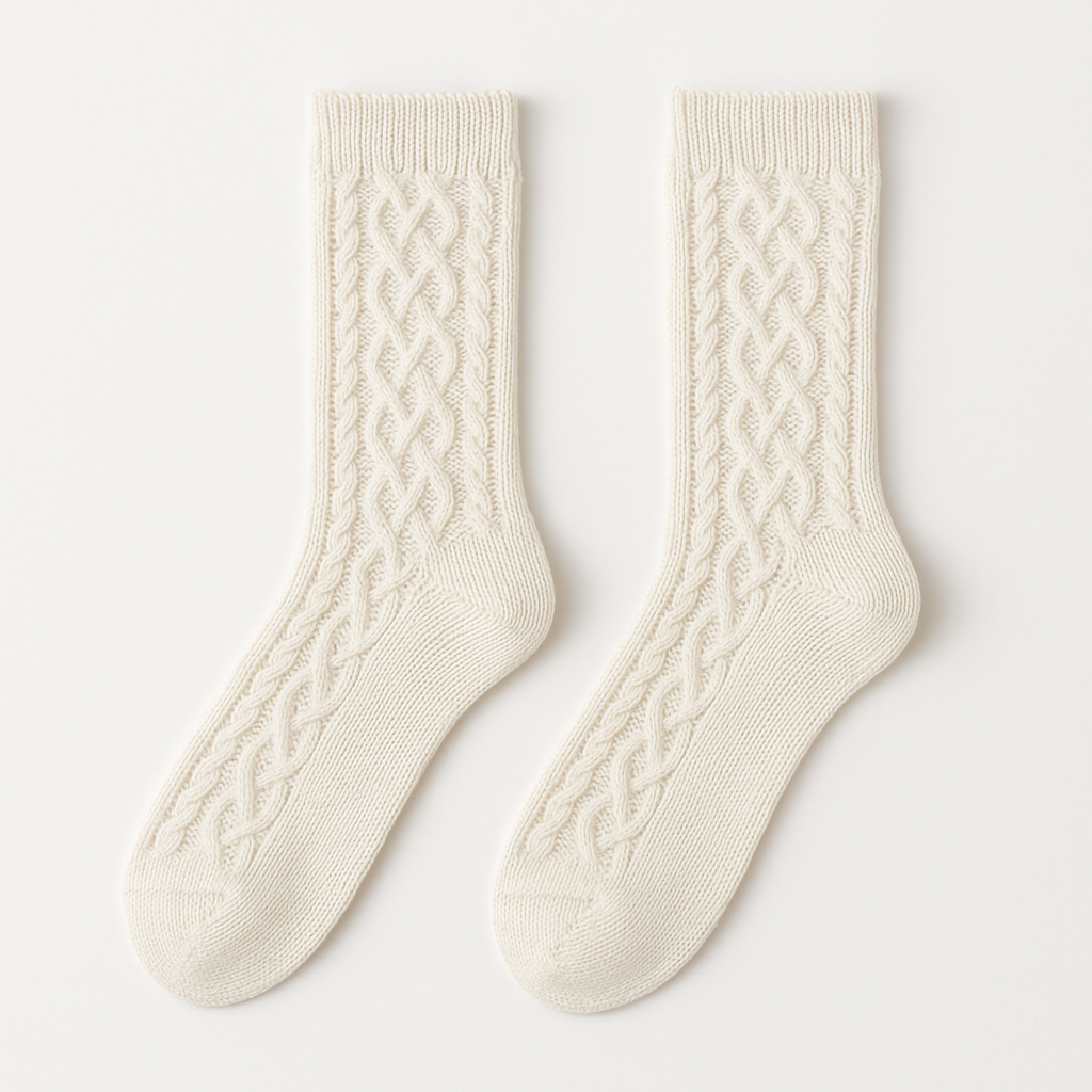 Cozy Knit Pattern Crew Socks - EVRYJEWELS
